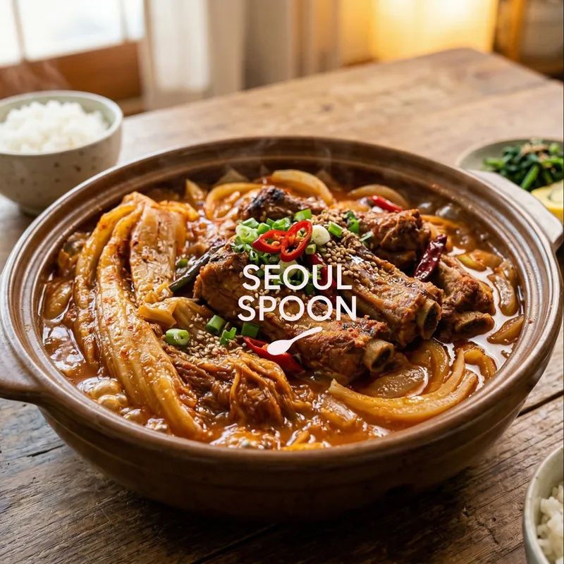 Braised Pork Ribs with Kimchi