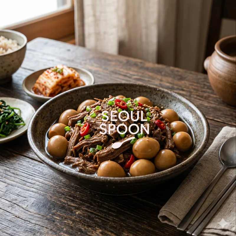 Soy Braised Beef and Quail Eggs